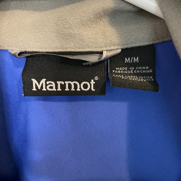 Marmot Blue Lightweight Soft Shell Zip Up Jacket Size M - Picture 2 of 4